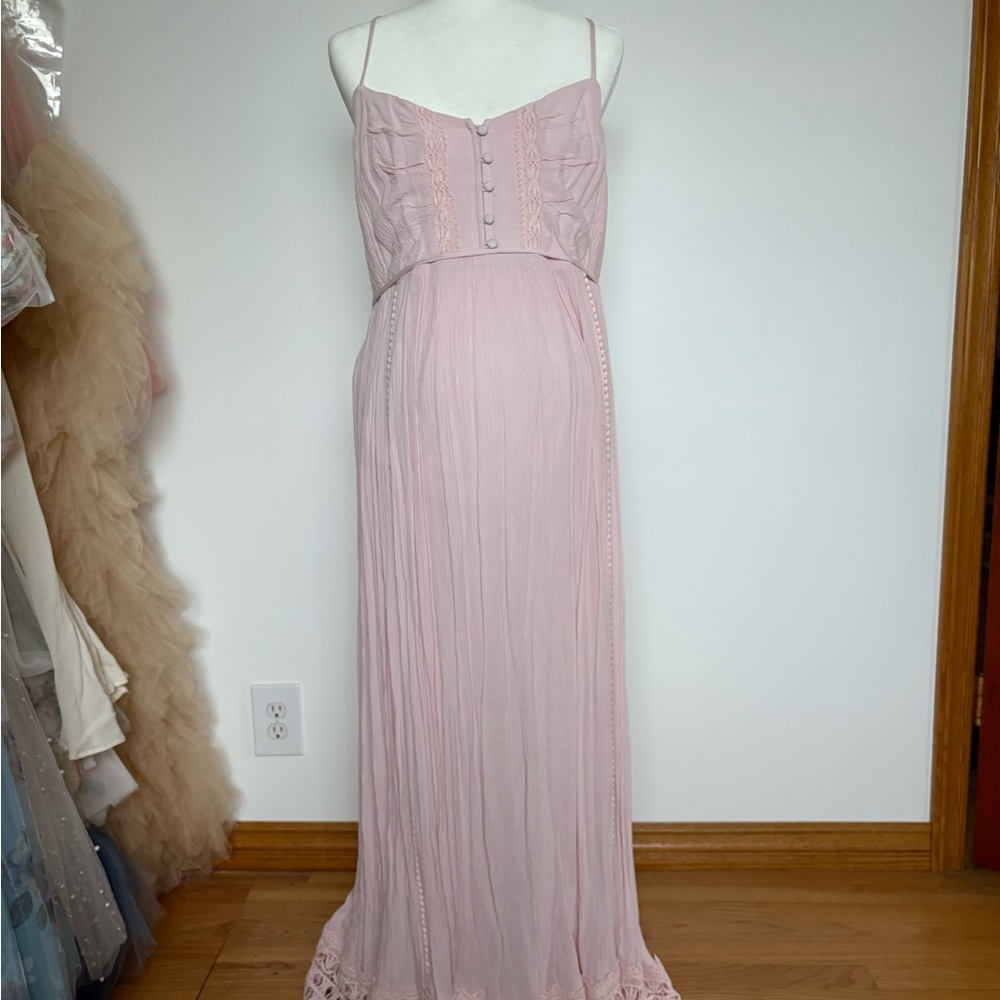 Soft Pink Maxi maternity Dress from Motherhood